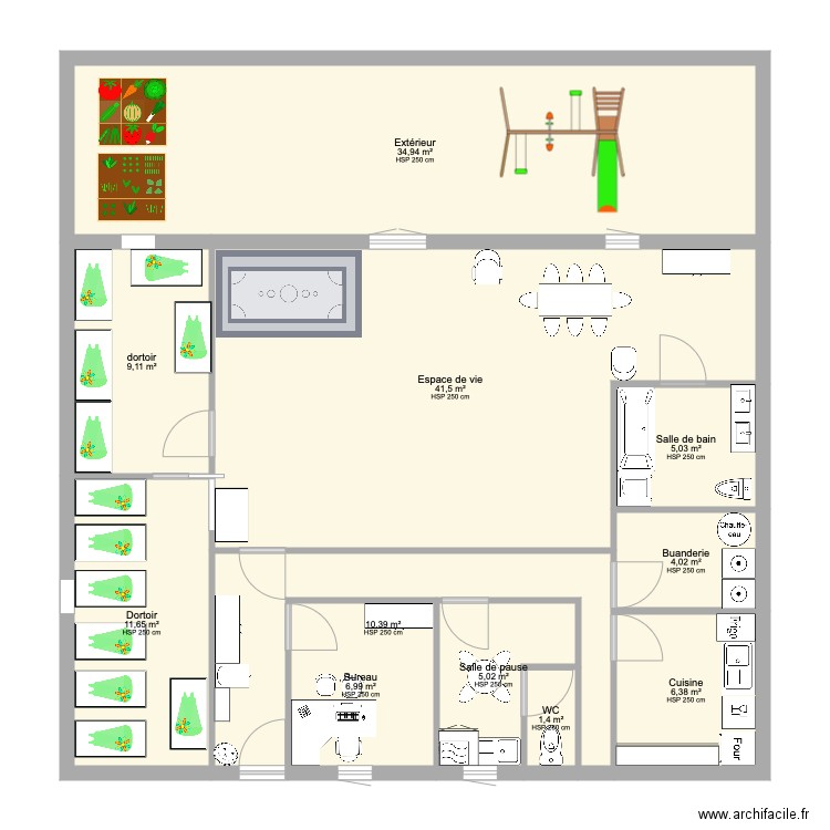 Plan micro creche 1. Plan de 0 pièce et 0 m2