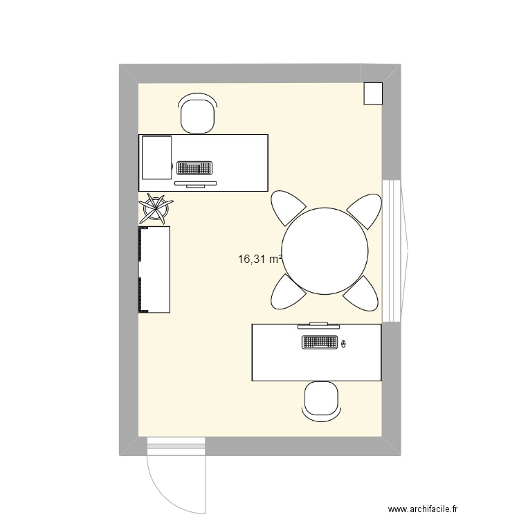 Bureau assistante. Plan de 0 pièce et 0 m2