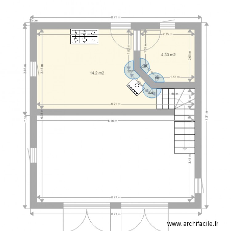 chalet. Plan de 0 pièce et 0 m2