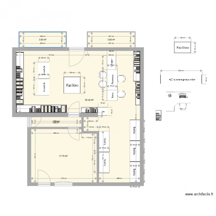 magasin New. Plan de 0 pièce et 0 m2