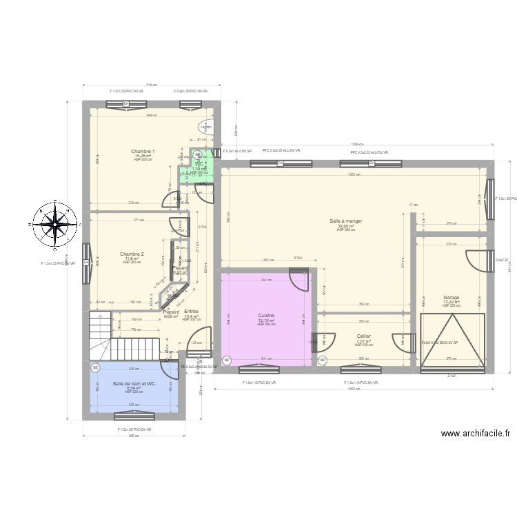 ML24012198. Plan de 15 pièces et 153 m2