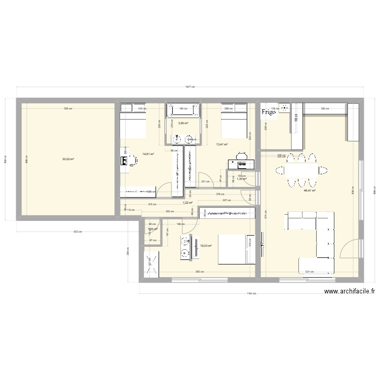 MAISON archi co. Plan de 9 pièces et 140 m2