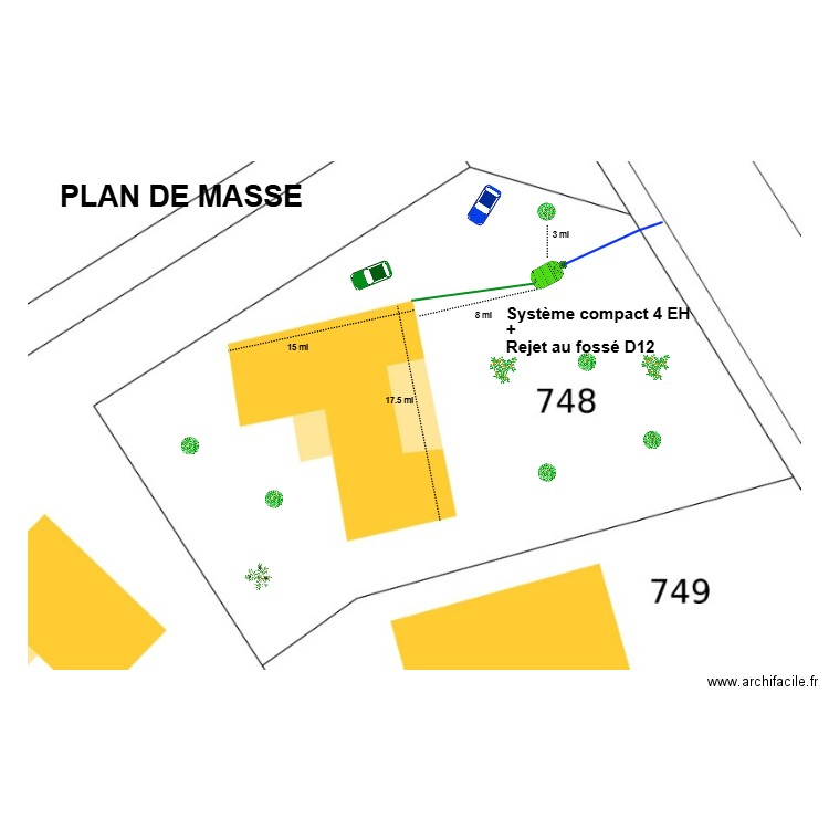 Gensac Garreau. Plan de 0 pièce et 0 m2