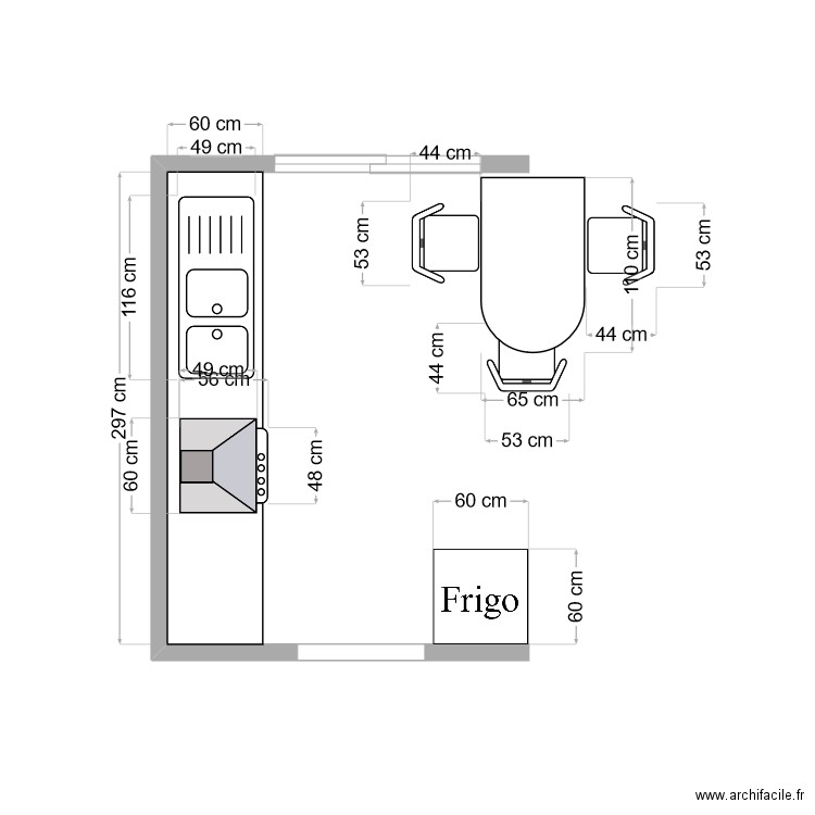 cuisine maison. Plan de 0 pièce et 0 m2