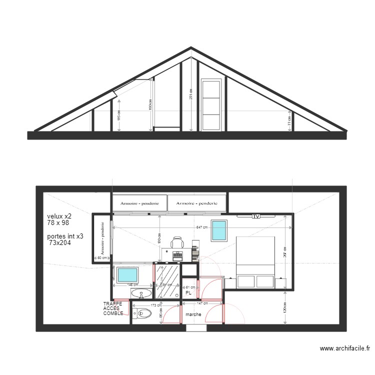 dam. Plan de 0 pièce et 0 m2