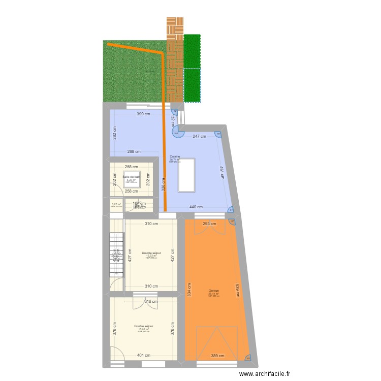 St Georeges bonnes dimensions. Plan de 14 pièces et 165 m2