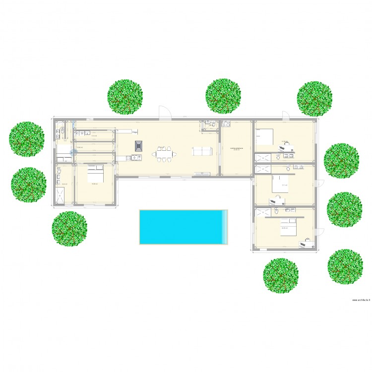 Villa Carovigno - Plan dessiné par fcaprice