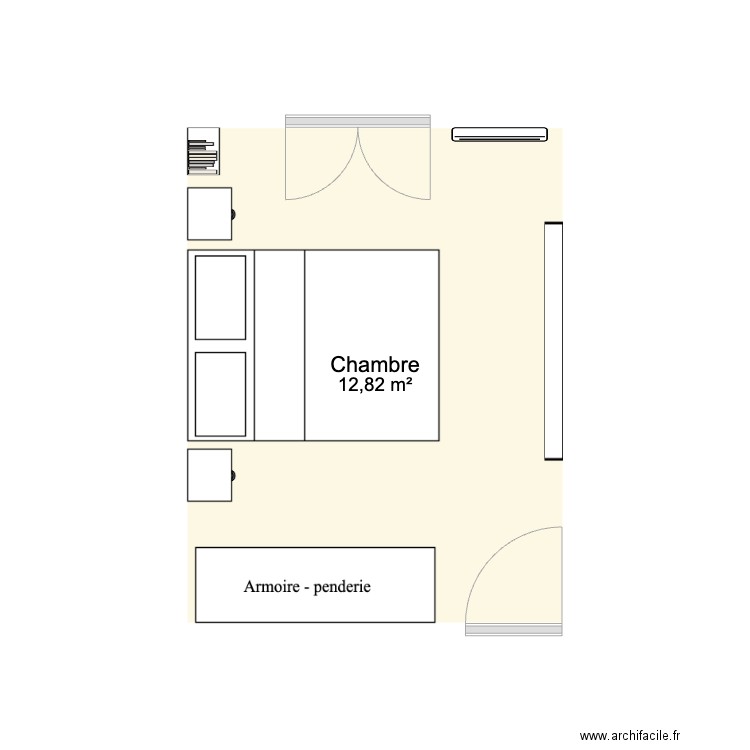 Chambre. Plan de 0 pièce et 0 m2