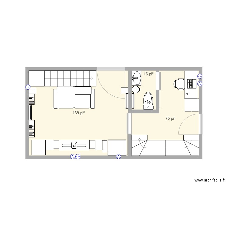 mini maison. Plan de 0 pièce et 0 m2