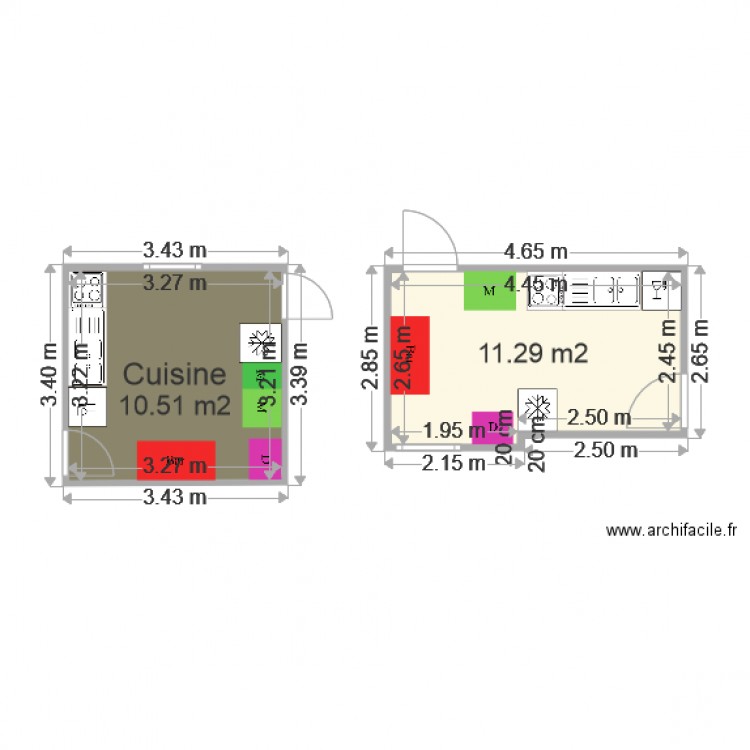 Cuisine ROMO. Plan de 0 pièce et 0 m2