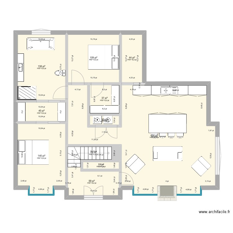 Croqui maison RDC 1.0. Plan de 0 pièce et 0 m2