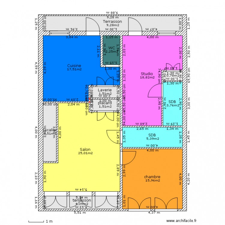 plan Etage 1 n°2. Plan de 0 pièce et 0 m2