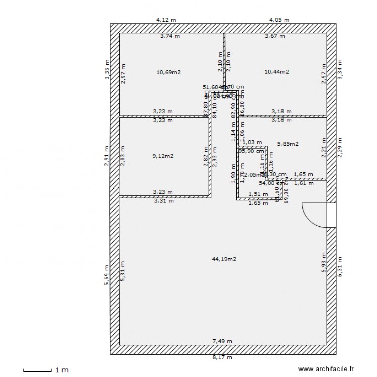 maiso. Plan de 0 pièce et 0 m2