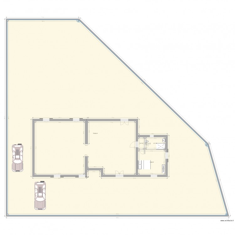 Plan de masse maison v2. Plan de 0 pièce et 0 m2