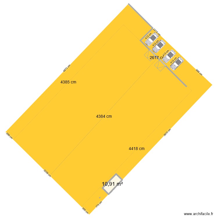 Maison Saint Gély. Plan de 1 pièce et 11 m2