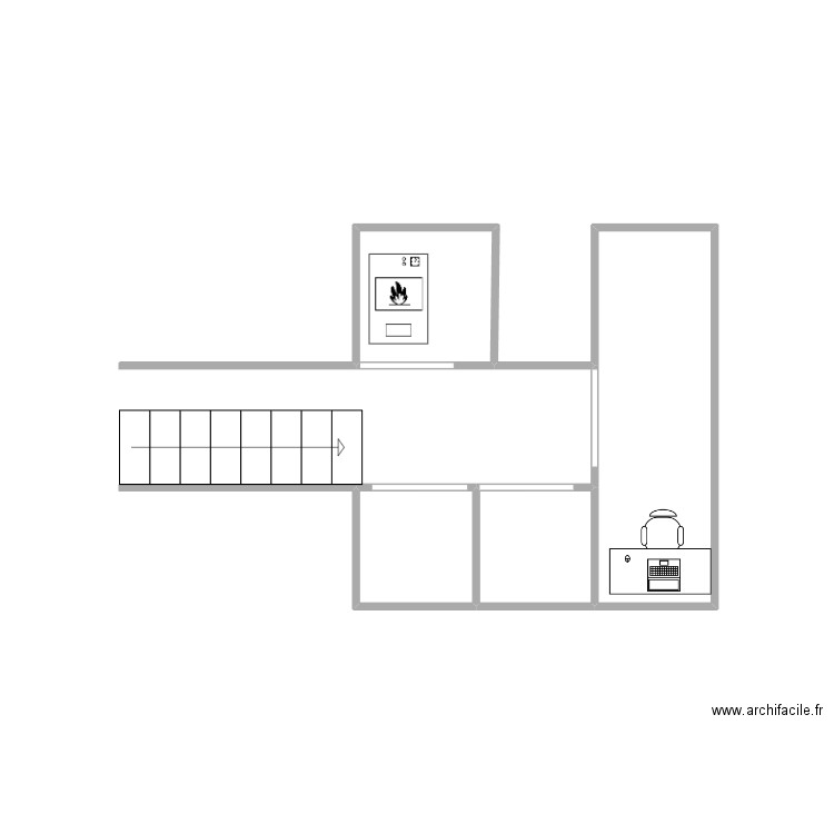 CAve hotel. Plan de 4 pièces et 6 m2