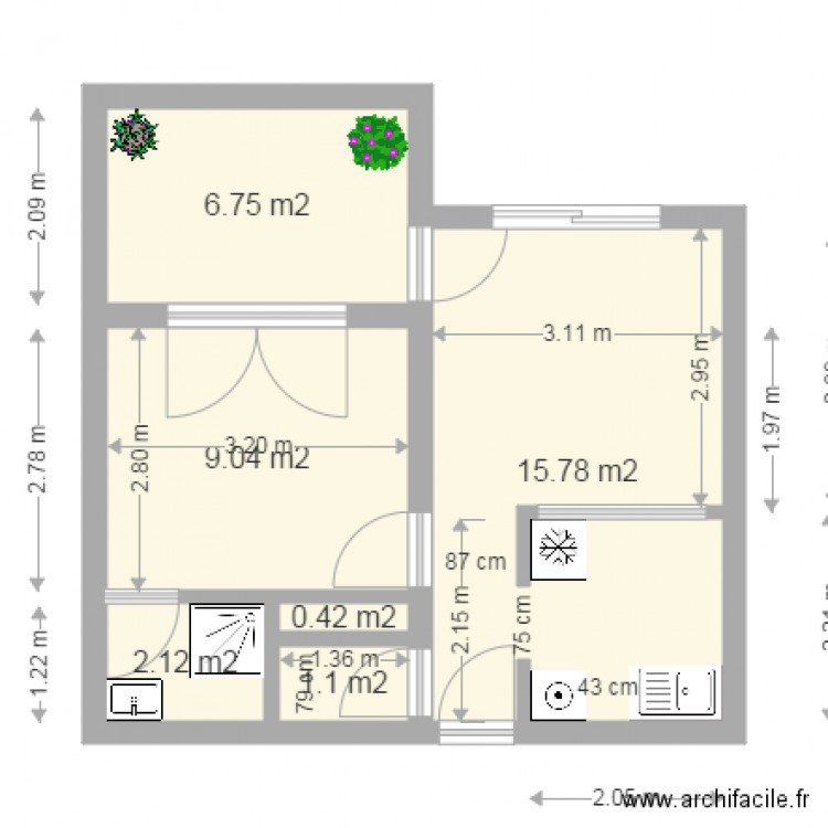 La Corncihe F2. Plan de 0 pièce et 0 m2