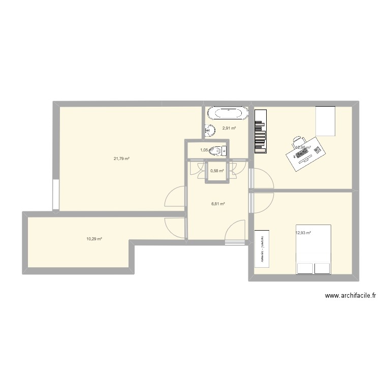 Mon appartement. Plan de 0 pièce et 0 m2