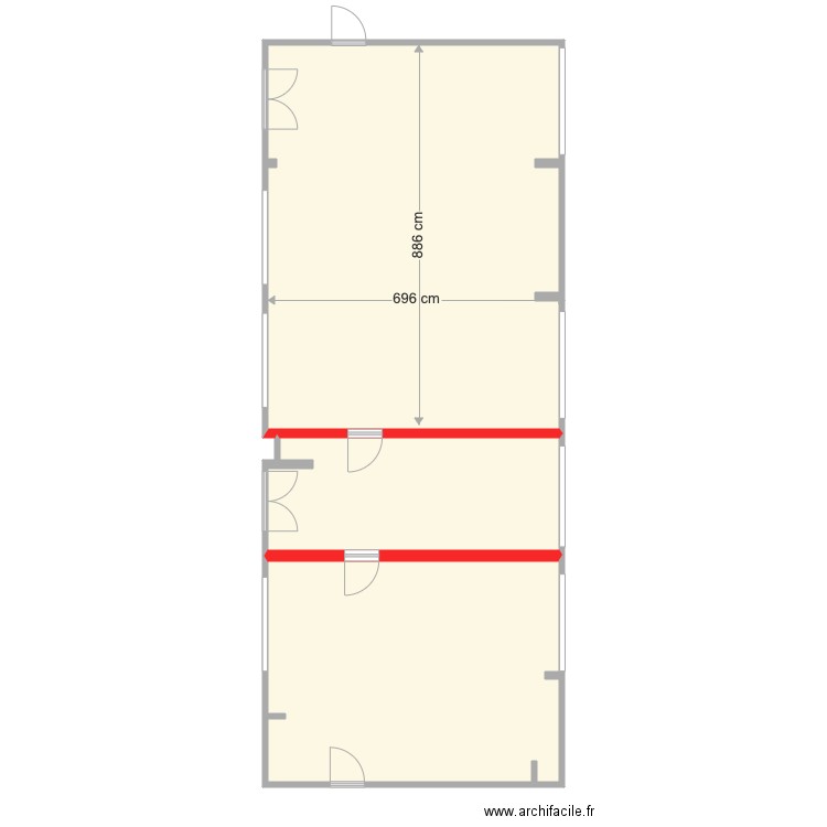 C.C Commissariat P1 - Grand bureau. Plan de 0 pièce et 0 m2