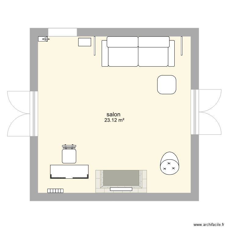 Salon 1er champs elysées . Plan de 0 pièce et 0 m2