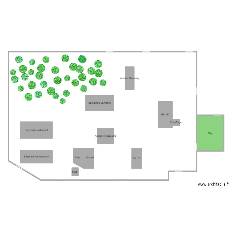 Plan Sam Hostens. Plan de 12 pièces et 372 m2