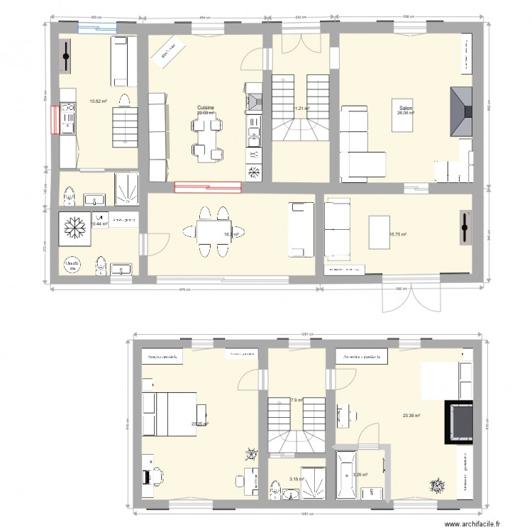 maion dremil . Plan de 0 pièce et 0 m2