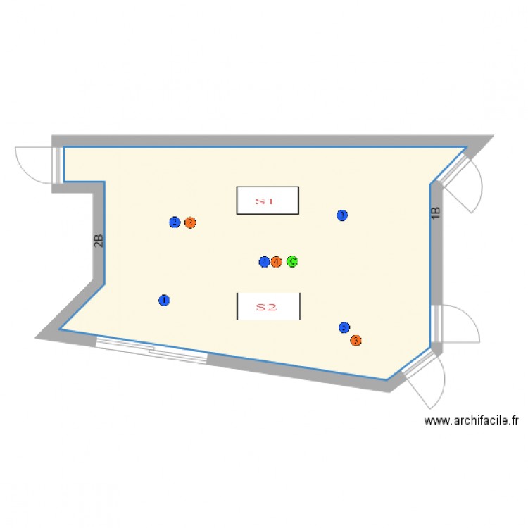 salle 4 bernay. Plan de 0 pièce et 0 m2