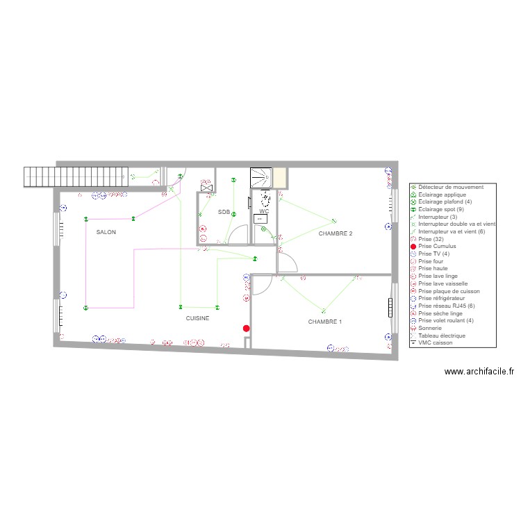 plan appart étage. Plan de 0 pièce et 0 m2