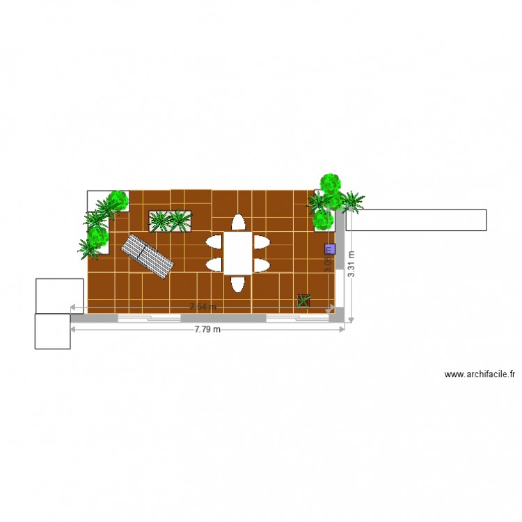 TERRASSE 3. Plan de 0 pièce et 0 m2