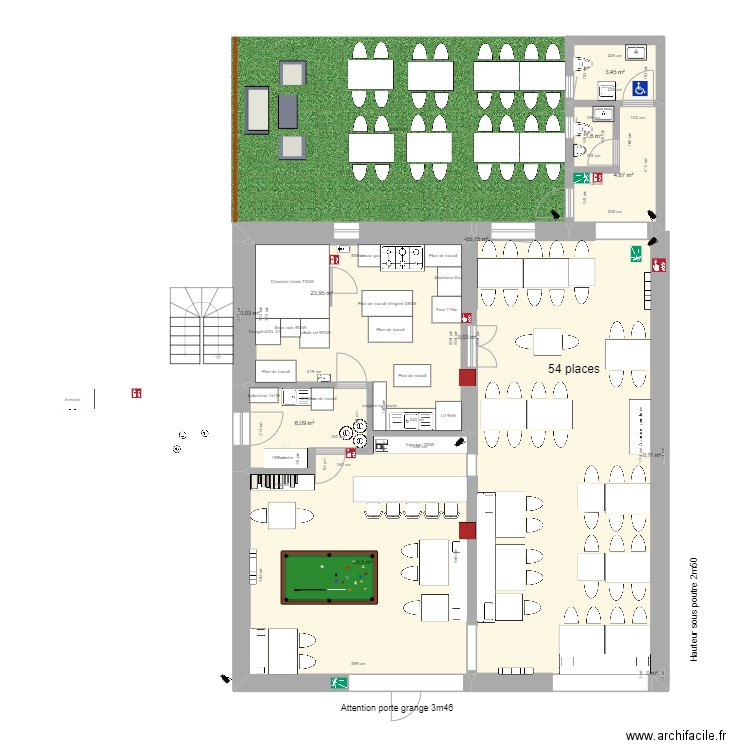 bar gauche ++. Plan de 25 pièces et 330 m2