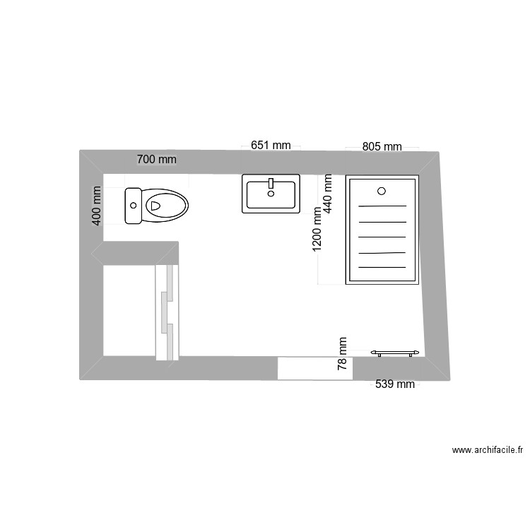 salle de bain besse. Plan de 0 pièce et 0 m2