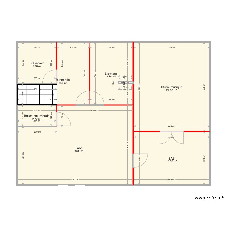 Sous sol. Plan de 0 pièce et 0 m2