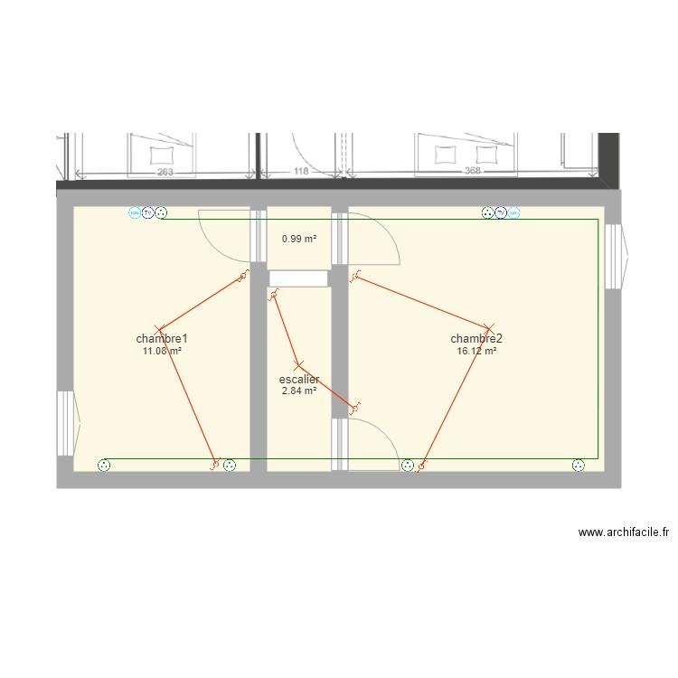 etage1. Plan de 0 pièce et 0 m2