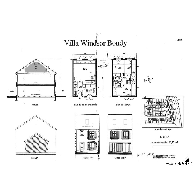 DP3 ET 4 APRES TRAVAUX. Plan de 0 pièce et 0 m2