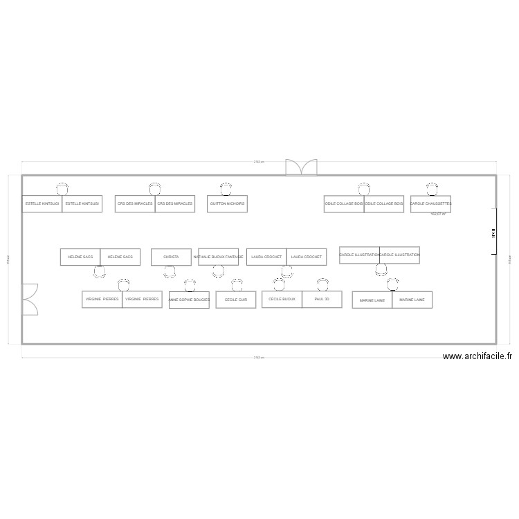 AUBIAC. Plan de 1 pièce et 162 m2