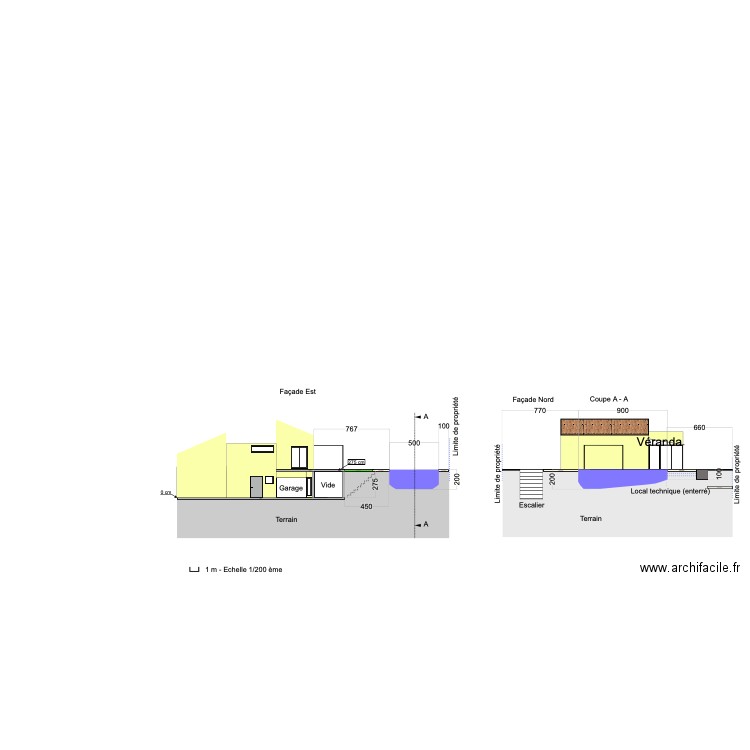 Plan coupe piscine. Plan de 0 pièce et 0 m2