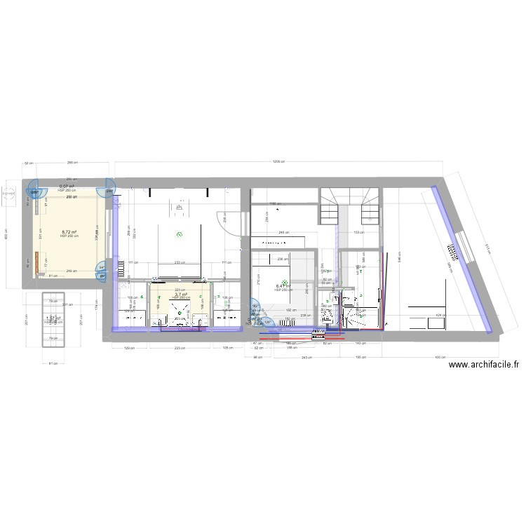 PLAN BLAISE RDC 1ER 4. Plan de 9 pièces et 31 m2