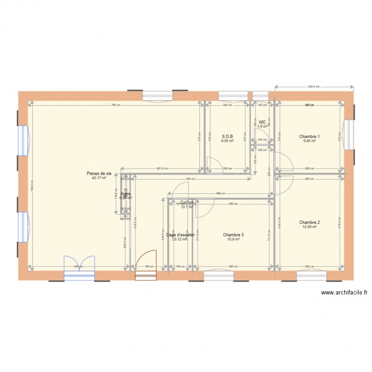 maison rdc. Plan de 0 pièce et 0 m2