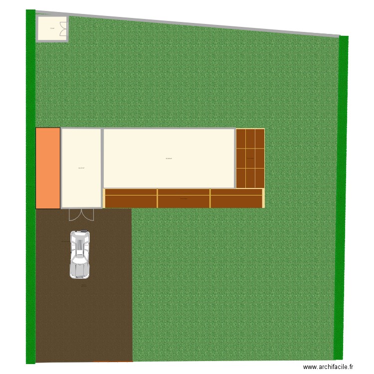 Chambre final . Plan de 3 pièces et 124 m2