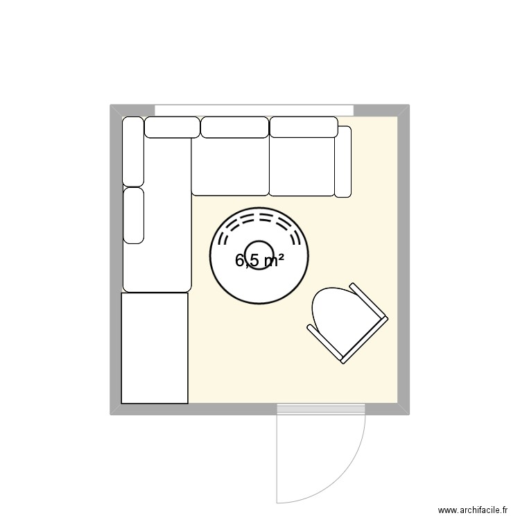 cagibi. Plan de 1 pièce et 7 m2