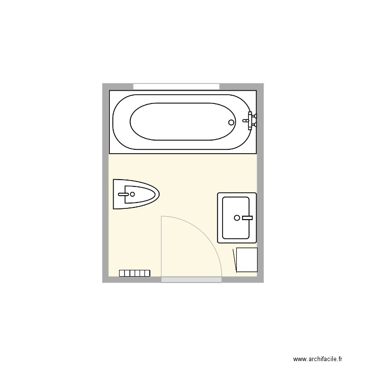 plan avant travaux kerleo. Plan de 1 pièce et 4 m2