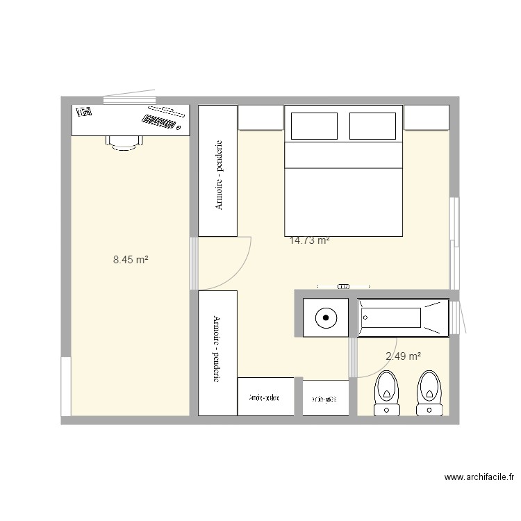 Habitacion. Plan de 0 pièce et 0 m2