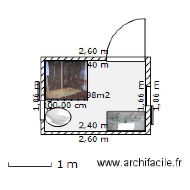 semichele. Plan de 0 pièce et 0 m2