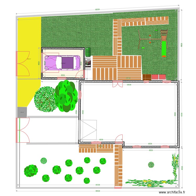 implantation garage. Plan de 0 pièce et 0 m2