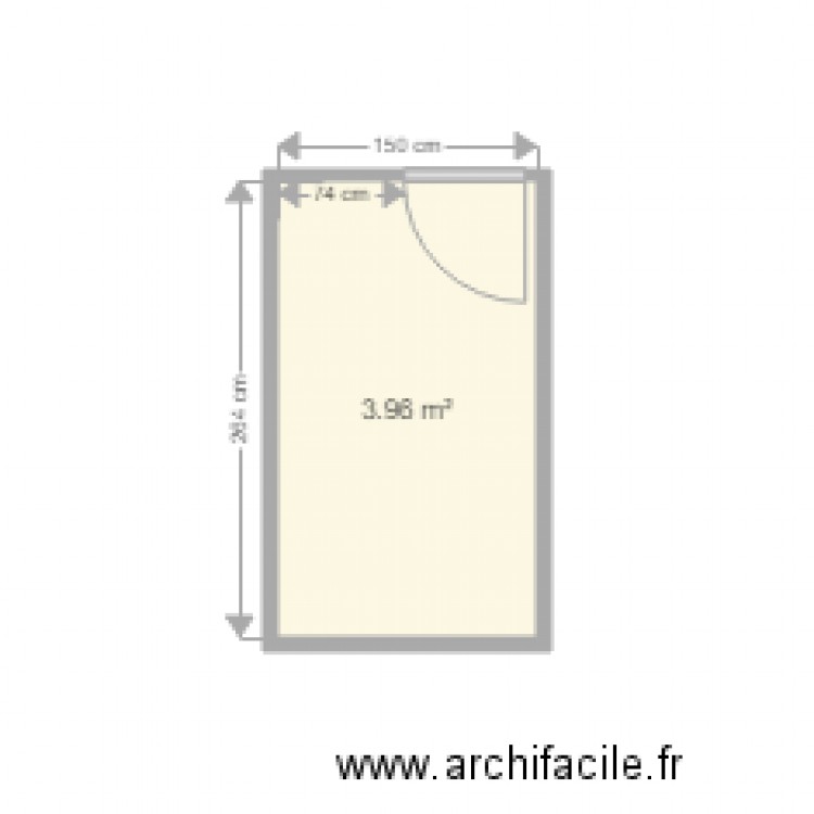 salle de bain vide. Plan de 0 pièce et 0 m2