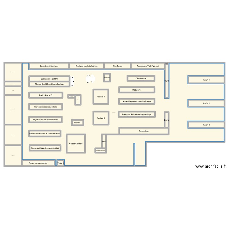 Rexel. Plan de 40 pièces et 1162 m2