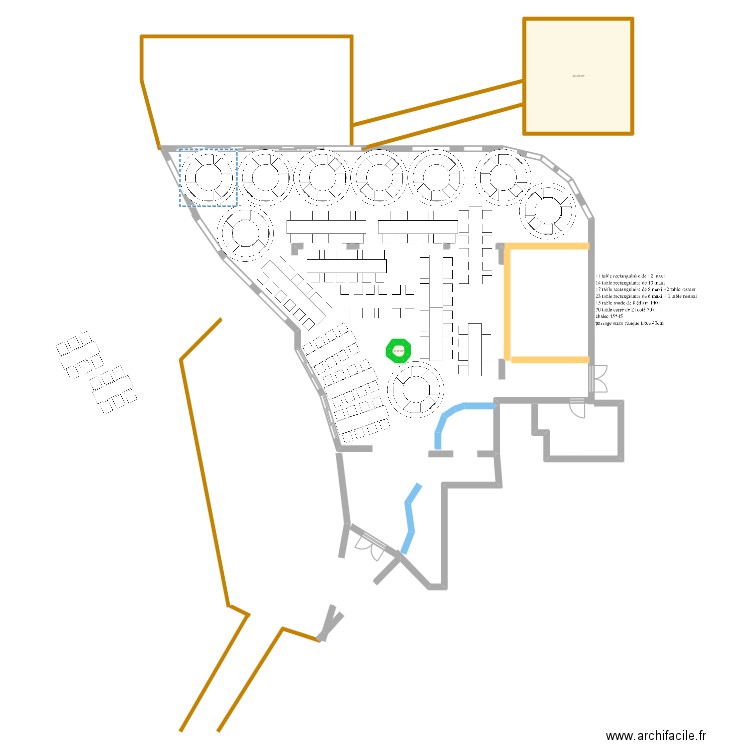 Mariage_V3. Plan de 2 pièces et 34 m2