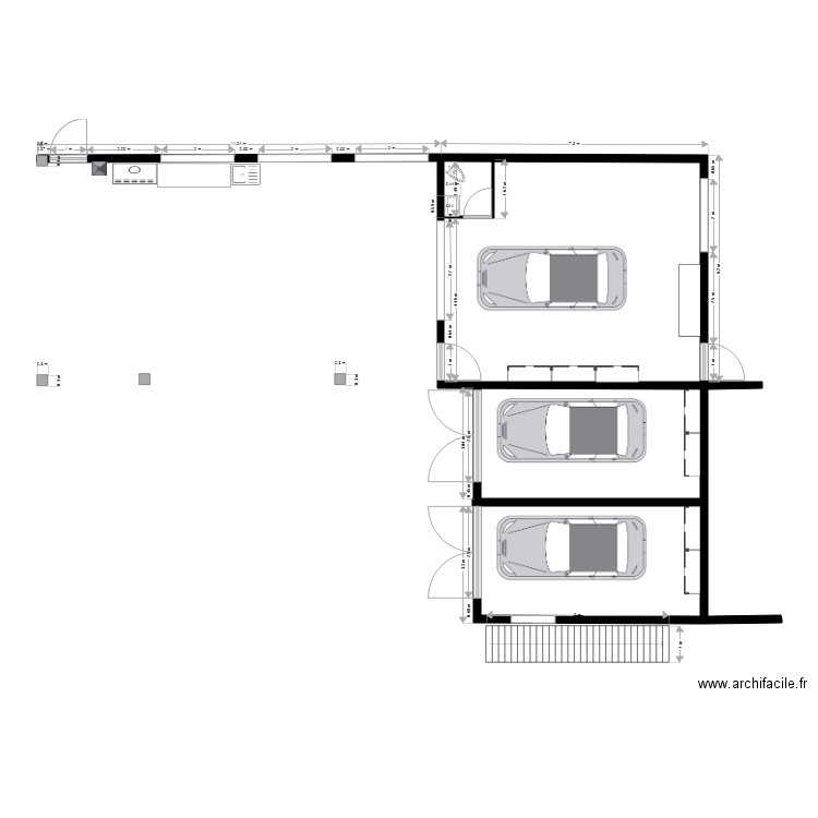 Osnova pomocne zgrade meublée. Plan de 0 pièce et 0 m2