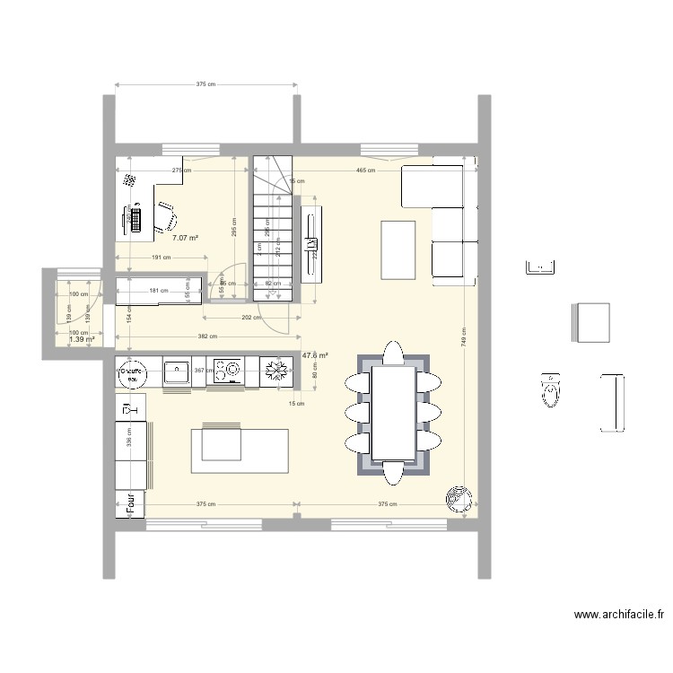 Maison Projet 11 - 112m2. Plan de 10 pièces et 112 m2