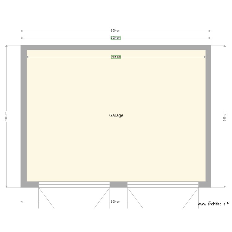 plan garage vue de dessus - Plan dessiné par Skittou